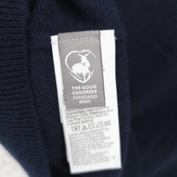 NWT J CREW 100% Cashmere Classic-Fit Crewneck Sweater NAVY BLUE Size SMALL - Picture 6 of 8